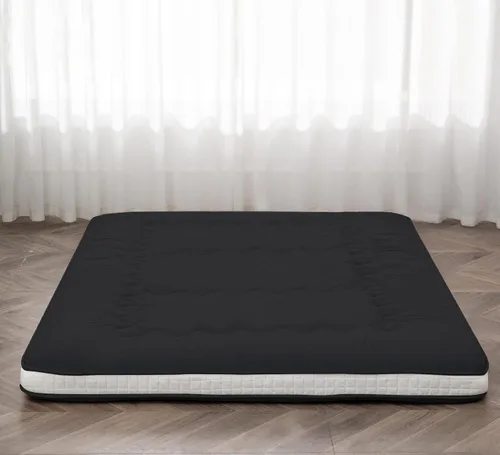 Miniatura 13 de Dr.Futon Colchón de Futón Japonés de Suelo Extra Grueso Plegable Enrollable Topper de Cama Tapete para Huésped, Tumbona y Viaje Grisoscuro