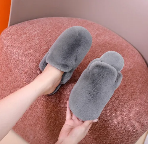 Miniatura 7 de Pantuflas de espuma viscoelástica para mujer, peludas, peludas, para exteriores, interiores, cálidas, acogedoras, suaves, planas, cómodas