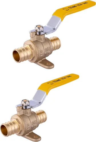 Miniatura 11 de EFIELD Válvula de bola de cierre de puerto completo de latón Pex de 1/2 pulgada con oreja, (VALVE023)