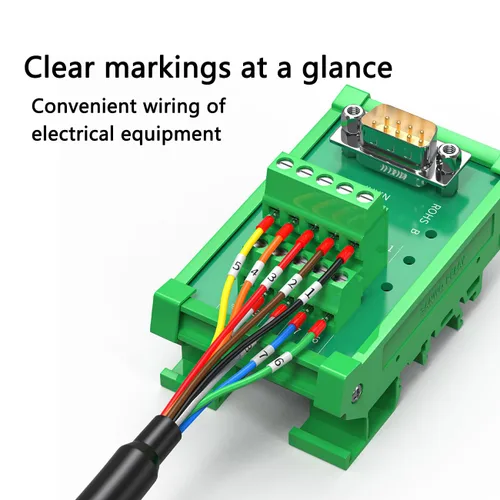 Miniatura 3 de Cable de extensión serie DB9 de 10 pies, DB9 hembra a cable desnudo con marcador de cable 26AWG, los 9 cables de núcleo equipados con tubos