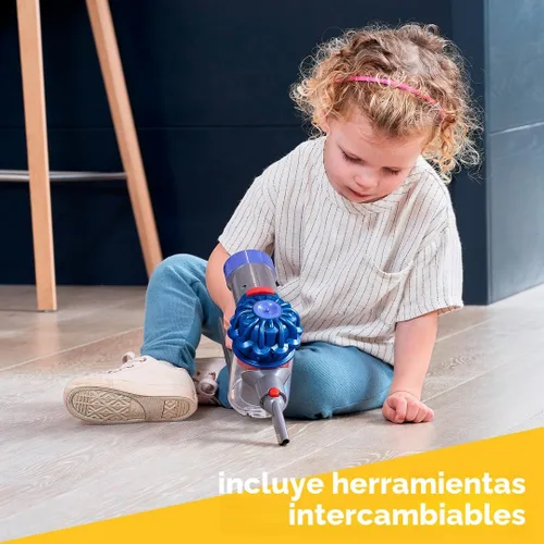 Miniatura 4 de Casdon Dyson - Aspiradora inalámbrica azul Aspiradora Dyson de juguete interactiva y con licencia oficial para niños de 3 años en adelante