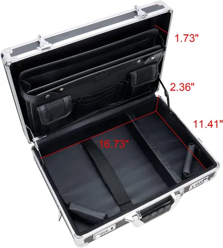 Miniatura 6 de Vaultz Estuche para portátil con candado, Negro
