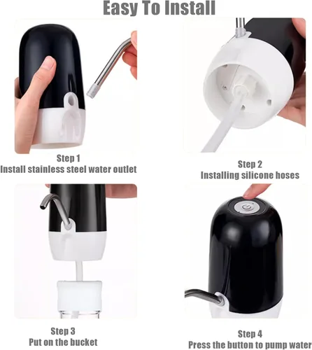 Miniatura 5 de Bomba de Agua Dual Verdadera de 5 Galones Dispensador de Agua Portátil, Bomba de Jarra de Agua con Carga USB de Alta Capacidad de Batería Fácil