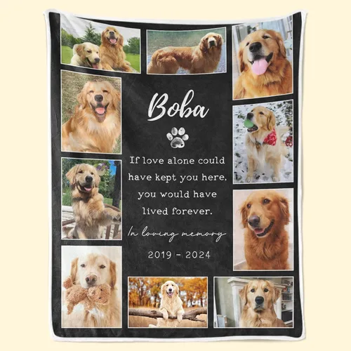 Miniatura 11 de Manta conmemorativa personalizada para perros, mantas personalizadas con fotos de mascotas, regalos conmemorativos para perros por la pérdida