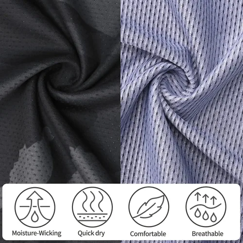 Miniatura 4 de Wisdom Leaves Camiseta de ciclismo de montaña para hombre, de manga corta, para descenso, absorbe la humedad y de secado rápido