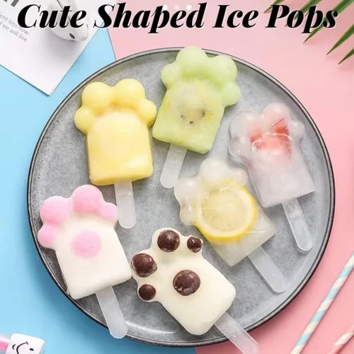 Miniatura 4 de Paquete de 3 moldes de silicona para hacer paletas con forma de pata de gato para niños, moldes para helados, moldes para hacer helados, accesorios