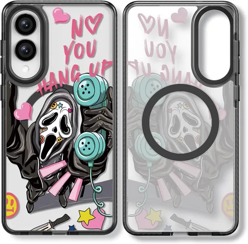 Miniatura 224 de Rosarnnah Funda compatible con Samsung Galaxy S24 Ultra, bonita estética, a la moda, divertida funda con estampado de gatito y gato, duradera a