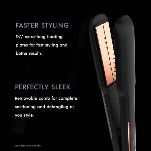 Miniatura 3 de INFINITIPRO by Conair Steam Therapy Plancha plana, plancha de pelo de 1 1/2 pulgadas