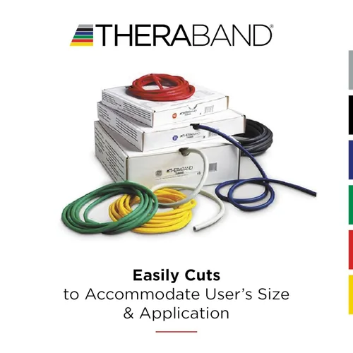 Miniatura 5 de THERABAND Tubos de Resistencia, Tubería Elástica de Látex Profesional con Mangos Suaves, Ejercicio, Terapia Física, Pilates Inferior, Entrenamientos