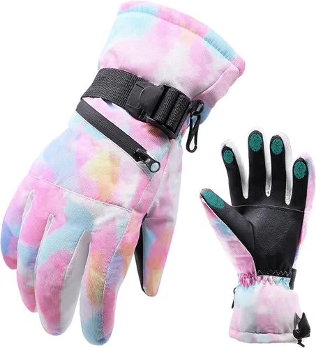 Avicill Guantes de esquí para nieve, guantes de nieve para hombre, guantes de nieve impermeables para mujer, guantes de snowboard para exteriores