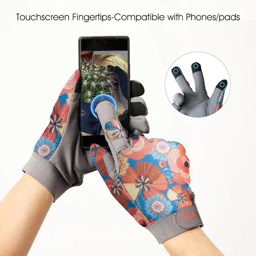 Miniatura 3 de COOLJOB Guantes de trabajo de jardinería medianos para mujeres, a prueba de espinas para poda de rosas, manejo de cactus, plantación de moras