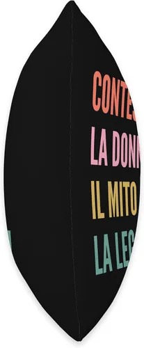 Miniatura 2 de Disegni Di Nomi Italiani Divertenti Per Contessa Divertido diseño italiano de primer nombre, almohada Contessa, 16 x 16 pulgadas, multicolor