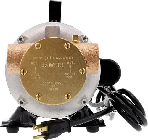 Miniatura 4 de Jabsco 6050-0003 Marine Series Utility Bomba de uso general, 110 voltios, impulsor de nitrilo, abierto a prueba de goteo Moto Non-CE, puertos NPT