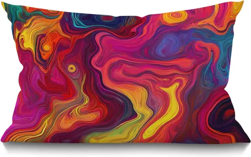 Miniatura 10 de Smooffly Funda de almohada rectangular oblonga estilo granja con palmeras, hojas vívidas y realistas de crecimiento de palmeras, temática