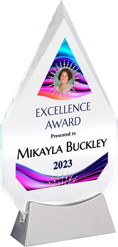 Miniatura 12 de Placa de vidrio personalizada de 9 1/4 pulgadas para premios y trofeos, premio personalizado para empleado del mes, regalo de jubilación, liderazgo