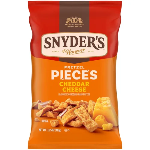 Snyder's of Hanover Piezas de pretzel con sabor a queso cheddar, 11.25 onzas