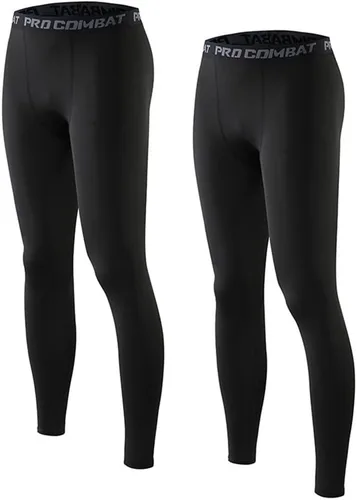 HYCOPROT Pantalones de compresión para hombre, pantalones ajustados atléticos, leggings de capa base para correr, entrenamiento, deportes, yoga,
