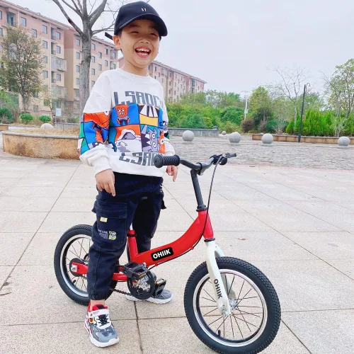 Miniatura 5 de Bicicleta de Equilibrio OHIIK 2 en 1 para Niños de 2 3 4 5 6 7 Años de Edad, Bicicleta de Equilibrio a Pedales, Bicicleta para Niños de 12 14 16 Rojo