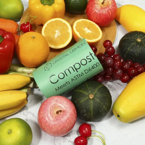Miniatura 8 de Crystal Lemon - 30 bolsas biodegradables de 6 galones, resistentes y sin perfume, ideales para cocina, baño, patio y residuos de alimentos