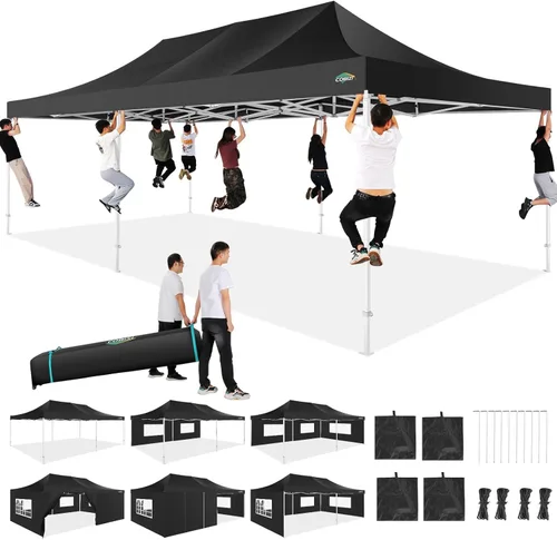 Miniatura 104 de COBIZI Tienda de campaña desplegable de 6.6 x 6.6 pies, toldo resistente, fácil de instalar, impermeable, para exteriores, fiestas, playa, jardín