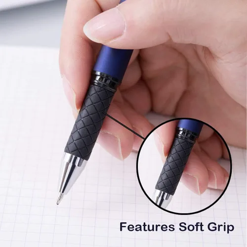 Miniatura 4 de MiSiBao Bolígrafos de tinta de gel de 0.028 in de punta media 2 en 1 con lápiz capacitivo, bolígrafo de trabajo de escritura suave para oficina