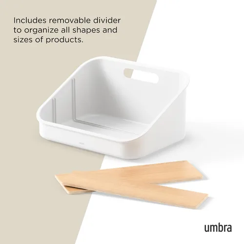 Miniatura 6 de Umbra Bellwood - Organizador de paquetes, bandeja dividida para ingredientes de despensa y otros artículos pequeños, hecho de plástico duradero