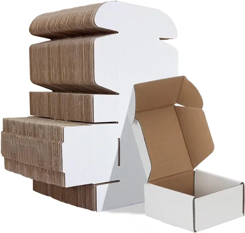 Miniatura 45 de HORLIMER - Cajas de envío pequeñas de 7x5x2, conjunto de 50, caja de cartón corrugado blanca para envío de correspondencia