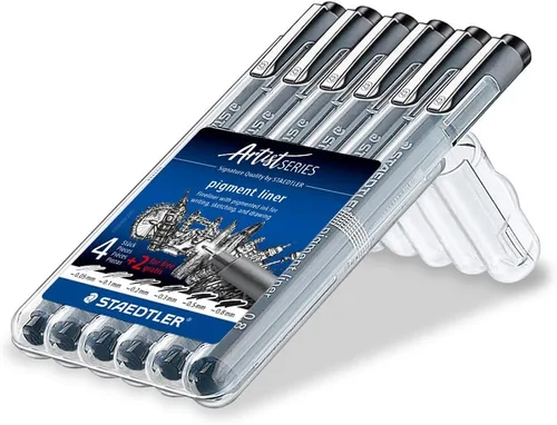 Miniatura 2 de STAEDTLER Pigment Liner Set de bocetos de regalo de 6 rotuladores al precio regular de 4 (2 gratis), 308 SB6P