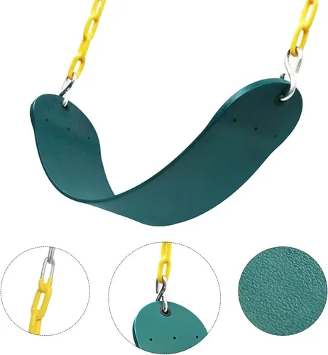 Miniatura 2 de Take Me Away Asiento de columpio resistente con cadena de 66 pulgadas recubierta de plástico, accesorios de repuesto para juego de columpio al aire