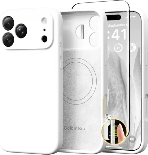 Miniatura 151 de GolbinBox Funda magnética para iPhone 17, compatible con MagSafe, cubierta de silicona integrada para control de cámara, funda de silicona líquida a
