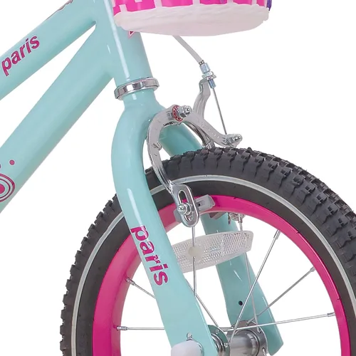 Miniatura 7 de JOYSTAR Paris Girls Bike for Ages 3-8 Years Old, 14 16 18 20 Inch Kids Bike with Training Wheels, Basket and Handbrake, Multiple