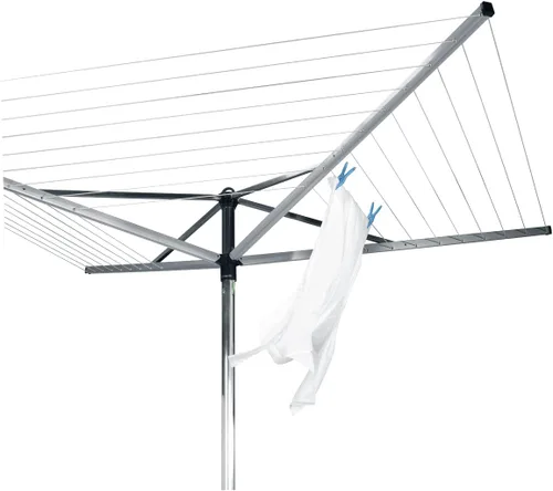 Miniatura 2 de Brabantia Topspinner Tendedero giratorio de 4 brazos para exteriores (164 pies/Ø 1.8 pulgadas) giratorio, tendedero plegable y estaca de tierra Gris