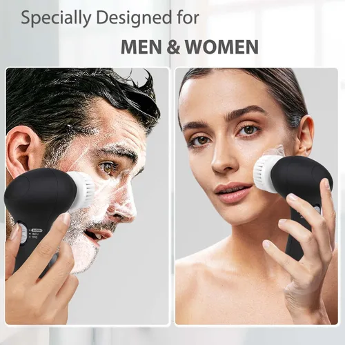 Miniatura 4 de Cepillo Limpiador Facial CLSEVXY: Cepillo Limpiador Eléctrico Giratoria Facial con 6 Cabezales para Limpieza Profunda, Exfoliación Suave