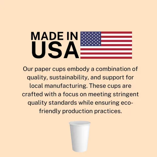 Miniatura 2 de Made-In-USA Vasos de papel caliente desechables de 12 onzas, 1000 unidades, 12 onzas, tazas de café, vasos de papel seguros para alimentos sin