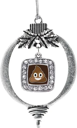 Miniatura 190 de Inspired Silver - Nana púrpura - Adorno de Navidad plateado - Adorno cuadrado para árbol de Navidad con circonita cúbica - Decoración colgante