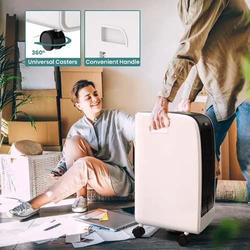 Miniatura 8 de COSTWAY Enfriador de aire evaporativo portátil para habitación, enfriador de aire portátil 3 en 1 con control remoto, temporizador de 8 horas, 2