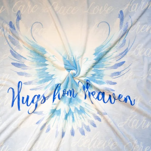 Miniatura 4 de Manta Hugs from Heaven de 50 x 60 pulgadas, regalo conmemorativo de condolencias, felpa ultra suave y mullida, terciopelo de visón, manta cómoda