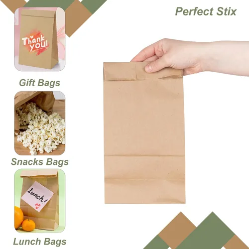 Miniatura 5 de Perfect Stix Bolsas de papel, color marrón, Bolsas marrones