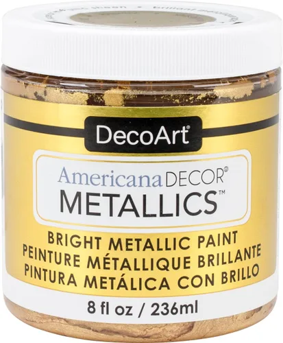 Miniatura 30 de DecoArt Americana Decor Metallics - Pintura metálica de oro de 24 quilates, paquete de 3 (8 onzas líquidas), pinturas metálicas de bricolaje