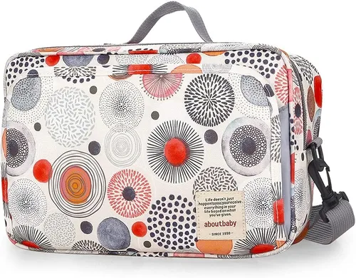 Miniatura 7 de Organizador de pañales para bebé al aire libre - Bolsa de cochecito de bebé, contenedor de almacenamiento para pañales, toallitas y juguetes (rosa)