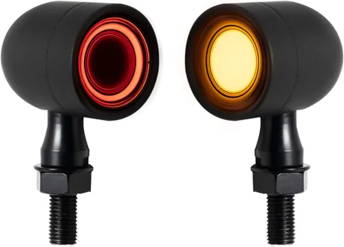 Luces delanteras LED para motocicleta, 2 unidades, vintage, 41 LED, luz ámbar blanca para correr, intermitentes, ajuste universal, para scooter,