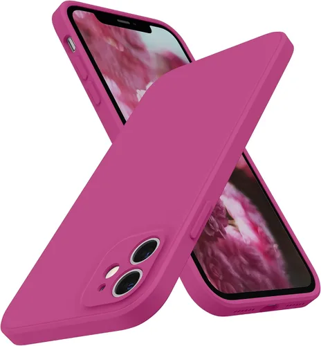 Miniatura 19 de SURPHY Diseño para iPhone 11 con protección de cámara, diseño delgado de borde recto, funda de silicona líquida para iPhone 11 de 6.1 pulgadas, negro