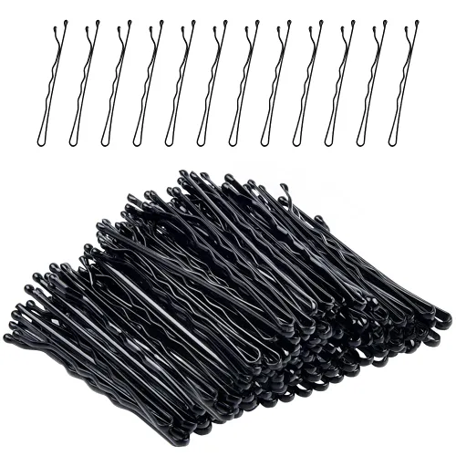 Miniatura 8 de MORGLES 120 horquillas jumbo Bobby para mujeres y niñas, pasadores grandes negros de 2.75 pulgadas con caja
