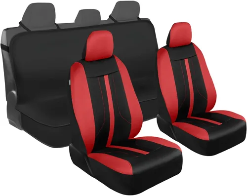 Miniatura 21 de Motor Trend Fundas de Asiento de Coche de Tela Gris para Asientos Delanteros – Fundas de Asiento Tipo Bucket Automotrices Premium, Hechas