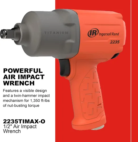 Miniatura 2 de Ingersoll Rand 2235TIMAX-O - Llave de impacto neumático de 1/2 pulgada, par de torsión de 1350 pies-libra, carcasa de martillo de titanio, retenedor