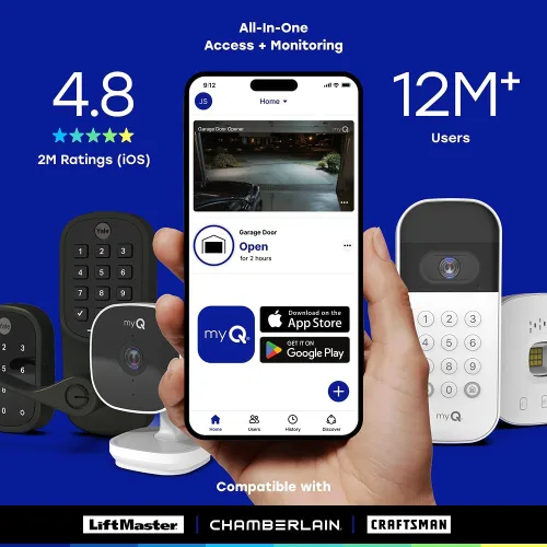 Miniatura 7 de Chamberlain myQ - Cámara de seguridad inteligente para interiores, video HD de 1080p, visión nocturna, detección de movimiento, Wi-Fi, audio