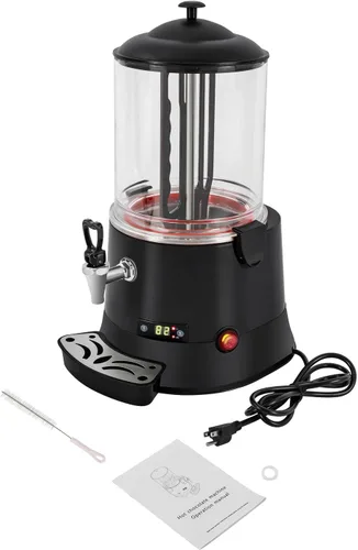 Miniatura 6 de Dispensador comercial de chocolate caliente de 10 L, calentador de bebidas calientes, máquina para hacer chocolate caliente, olla de bebidas