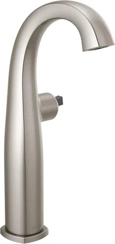 DELTA FAUCET 777-SSLHP-DST - Recipiente de mango sin grifo de baño individual, acero inoxidable