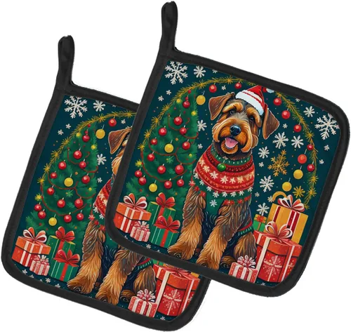Miniatura 28 de Caroline's Treasures Fawn Pug - Par de soportes para ollas de Navidad, resistentes al calor, juego de ollas para horno, almohadillas calientes