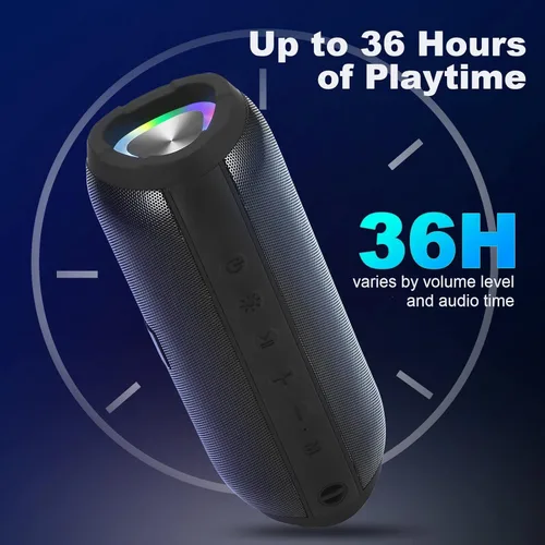 Miniatura 3 de Altavoces Bluetooth inalámbricos con sonido estéreo fuerte de 20 W, emparejamiento TWS para exteriores, altavoces de ducha impermeables IPX6, tiempo